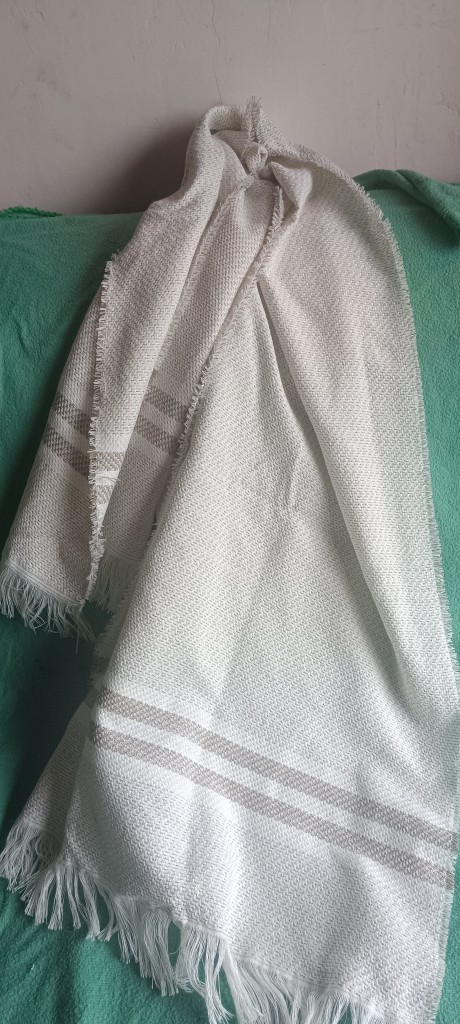 Pashmina cruda gris